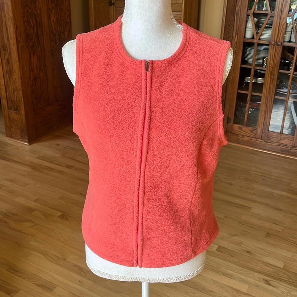 LLBean coral vest jacket in EUC